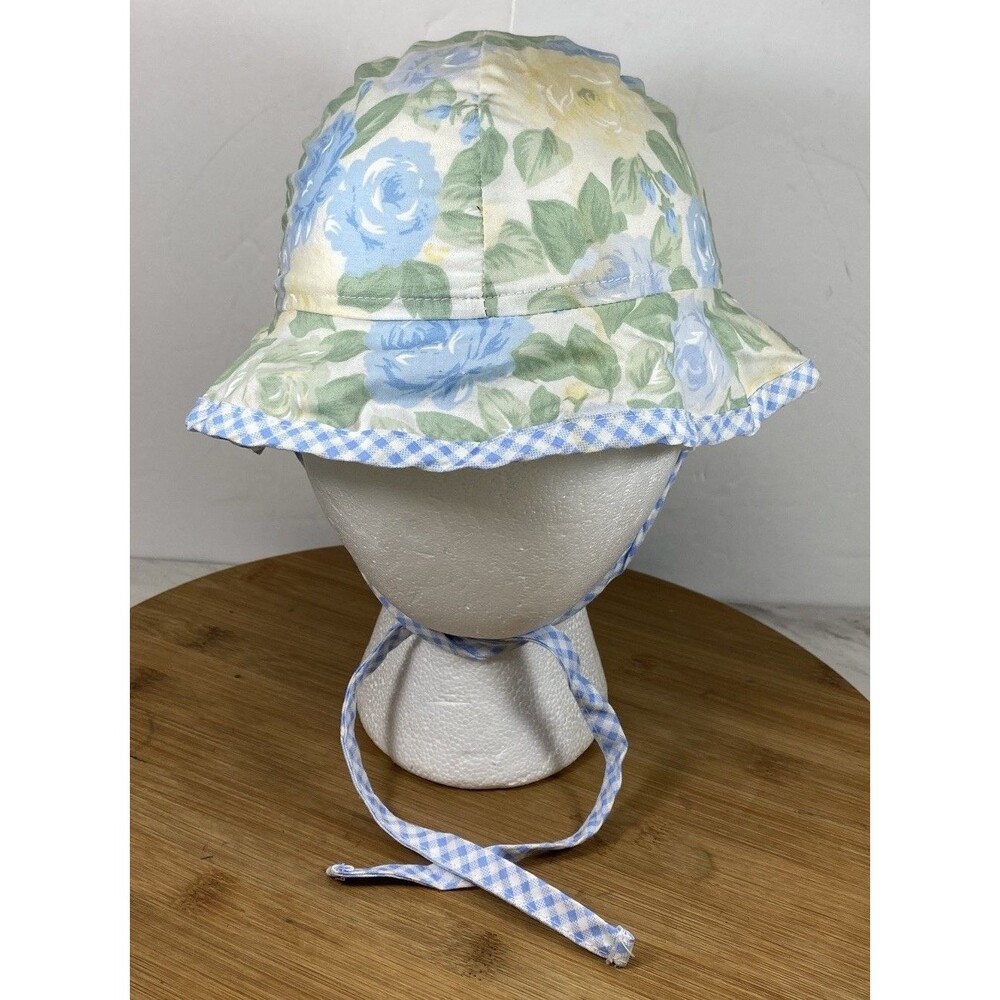 Cotton Flowers Sun Hat Baby Girl Size 12M-18M
